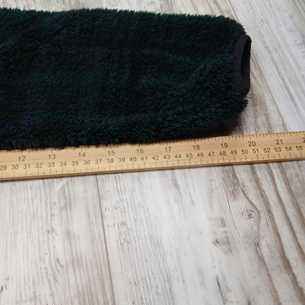 Eddie Bauer Mens XL Green Plaid Sherpa Fleece Snap‎ Pullover ELQ0089T - Picture 9 of 9